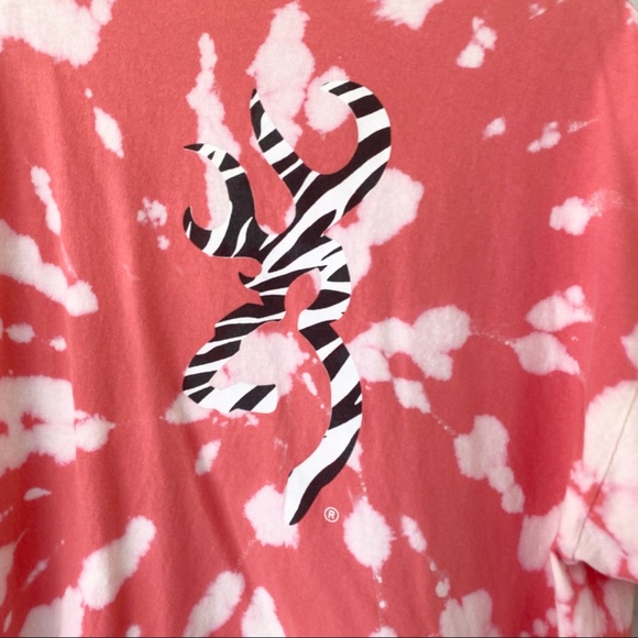 BROWNING Zebra Print Plus Size Custom Bleached Graphic Tee XXL - Picture 6 of 9